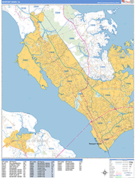 Newport News Wall Map Basic Style 2026